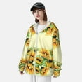 thumbnail image 3 of Kdxio Sunflowers Print Women Men Sun Protection UPF 50+ Jackets Zip Up Long Sleeve Hoodie Hiking Lightweight with Pockets, 3 of 7
