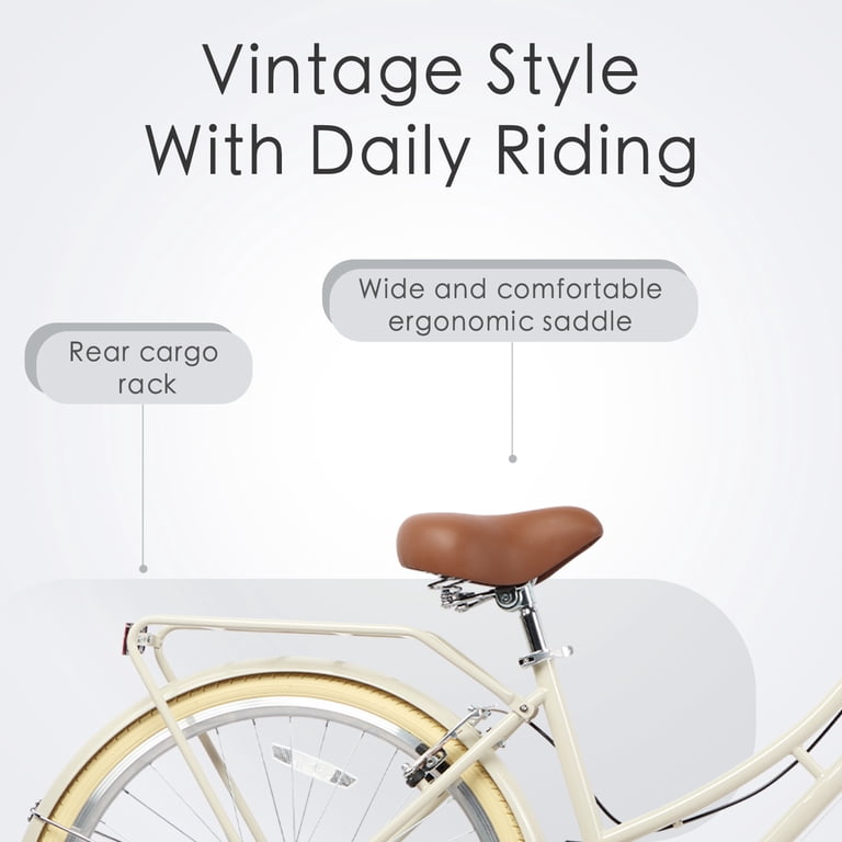 AVASTA 26 Inch Hybrid Bike, Lightweight Step-Through Hi-Ten Steel