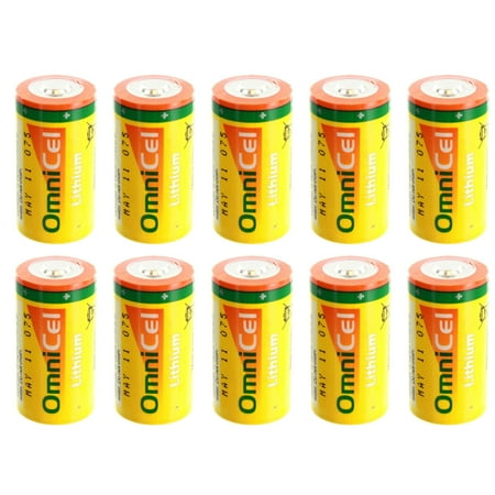 10x OmniCel ER26500HD 3.6V Sz C Lithium Standard Terminal Battery Backup