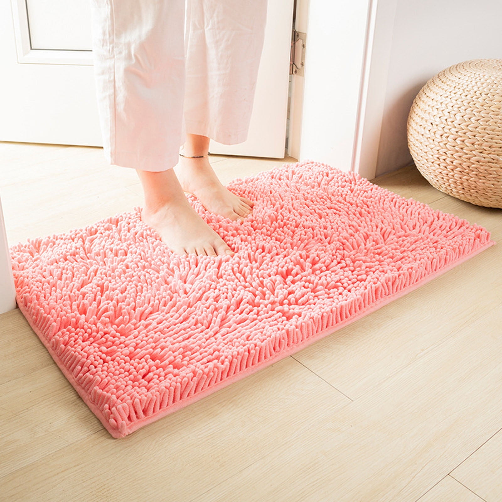 Apple Bathroom Rugs And Mat, Cute Kids Bath Doormats Decor Rug, Red Tufted  Plush, Machine Washable Luxury Shaggy High Absorbent And Anti Slip Foot Mat