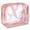 Pink, variant on Clear Storage Bags With Zipper, Clear Makeup Bags, Transparent Makeup Organizer Storage Case, Upgraded PVC and PU leather, Waterproof & Easy to Clean