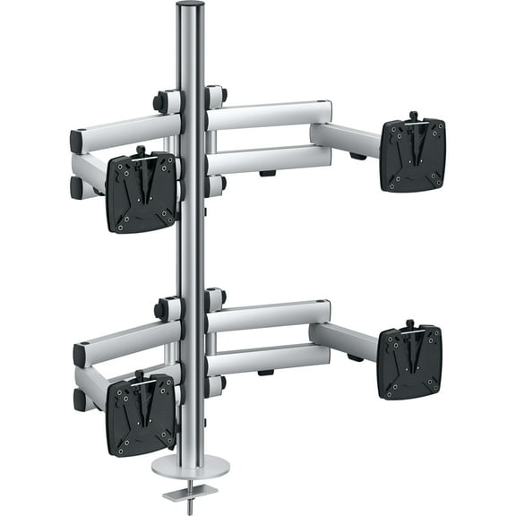 Novus TSS Quattro Monitor Arm Set, Fully Adjustable, Drill Screw Mount, Supports 4 Monitors