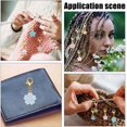 thumbnail image 4 of 24Pcs Flower Stitch Markers Alloy Enamel Crochet Stitch Marker Daisy Flower Charms Removable Lobster Clasp for DIY Keychain Jewelry Knitting Weaving Sewing for DIY, 4 of 9