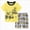 Yellow, variant on ZIXKCGDSE Boys Summer Outfits Kids Cotton Short Sleeve Shirt and Shorts Cute Clothing Set Size 4-5 Years