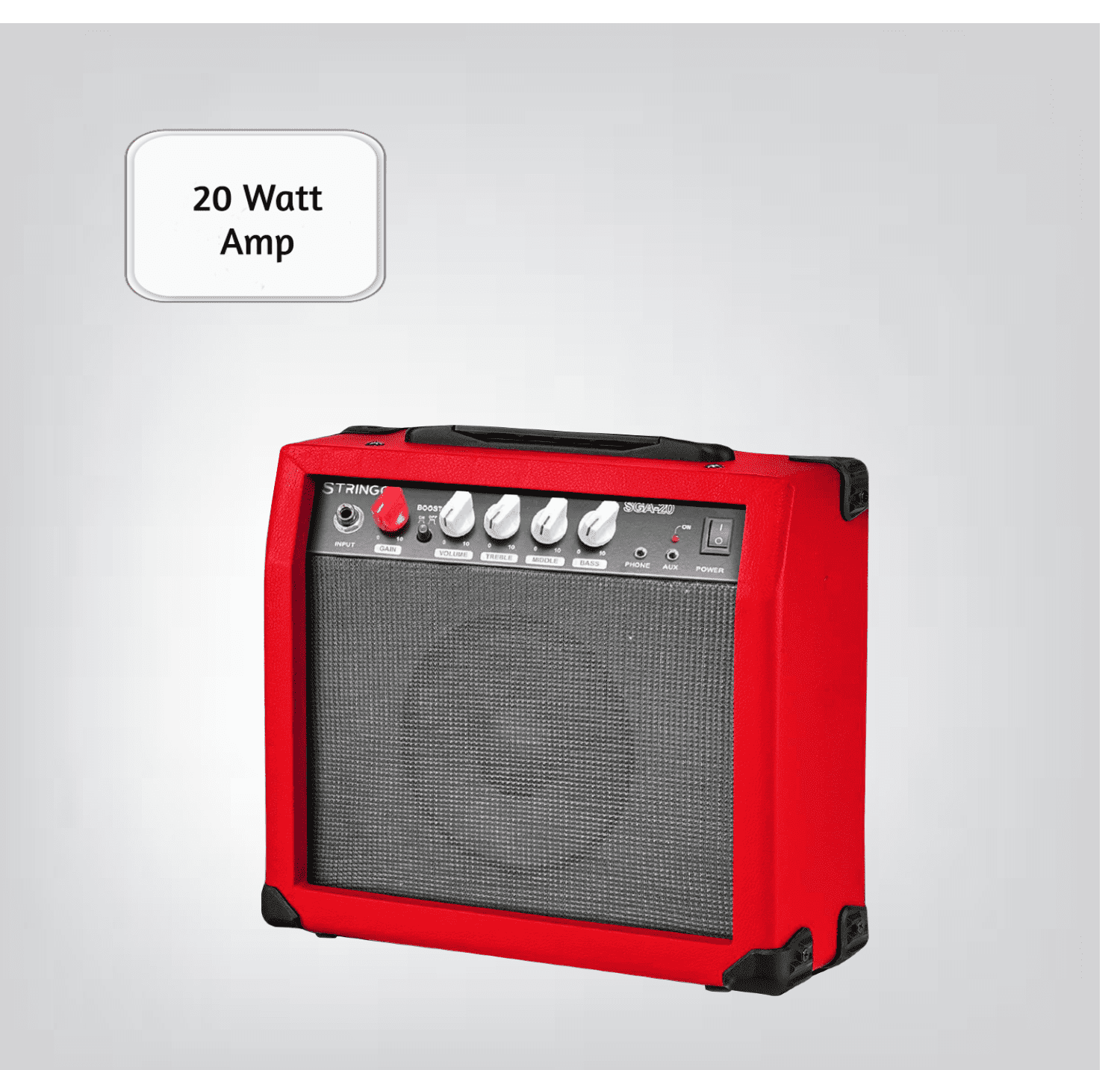 Red Electric Guitar Beginner Kit Full Size 39 Inch Set Includes Tremolo Guitar, 20W Amplifier 3 Picks, Shoulder Strap, Tuner, Bag Case