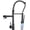 Matte Black, variant on Zovajonia Black Kitchen Faucet with Pull Down Sprayer, Mordern Commercial Rv Single Handle Single Hole Double Spout LED Spring Kitchen Sink Faucet