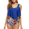 thumbnail image 1 of Women Two Pieces Swimsuit Ruffles Print Bikini Set Bathing Suits Swimwear, 1 of 8