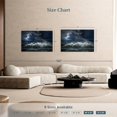 thumbnail image 4 of Elephant Stock Seascape Lightning Storm Wall Art - Horizontal Canvas Wall Art - Living Room Wall Decor - Beach Canvas - Blue And Beige Decor - 48" x 32", 4 of 8
