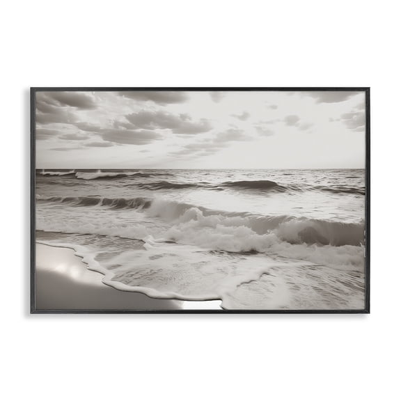 Beach View Reverie Black Framed Giclee Art, design by Decent Exposures