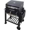 thumbnail image 2 of Asador de Carbon JARDIMEX Ahumador Portatil con Ruedas Termometro Analogo Parrilla de Acero Inoxidable Asadores de Carne Jardin, 2 of 7