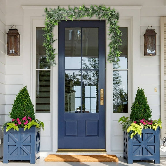 Nilvkv Simulation Green Vines Nordic Home Fireplace Decor Christmas Thanksgiving Artificial Pendant 10 Fork Pines Needle Vines, Christmas Decorations