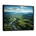 thumbnail image 2 of Designart "River Meandering Through Marshland II" Landscapes Floater Framed Wall Art Living Room, 2 of 7