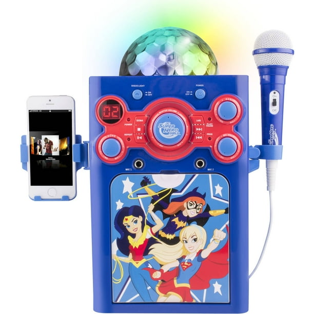 DC Comics Super Hero Girls Disco Ball Karaoke Machine