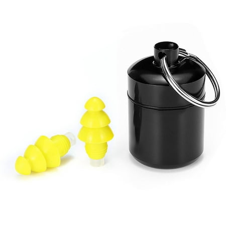 

tooloflife Silica Gel Noise Canceling Earplug with Mini Aluminum Carrying Case Waterproof Yellow