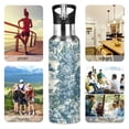 thumbnail image 7 of Yayeee 33oz Insulated Water Bottle Double Wall Stainless Steel with Flip Straw Lid, Green Flourishing Garden, 7 of 7