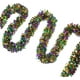 thumbnail image 1 of Corona de carnaval | Guirnalda metálica brillante de 2 metros de largo para fiestas en interiores y exteriores | Decoración festiva verde y dorada con campanas, 1 of 3