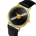 thumbnail image 2 of Classic LP Record Style Design Face Men Woman Black Band Watch-258-YC, 2 of 3
