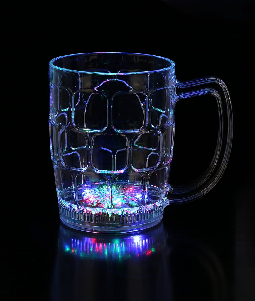 LED AUTO FLASHING Cup Light Up Beer Mugs Beer Whisky Glass Cups for Party Bar K 