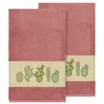 thumbnail image 2 of Authentic Hotel and Spa  Turkish Cotton Cactus Embroidered Tea Rose 2-piece Bath Towel Set, 2 of 3