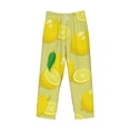 thumbnail image 4 of Daiia Bright Lemons Men's Sleep Pant with Pockets and Drawstring,Pajama Pants-Medium, 4 of 9