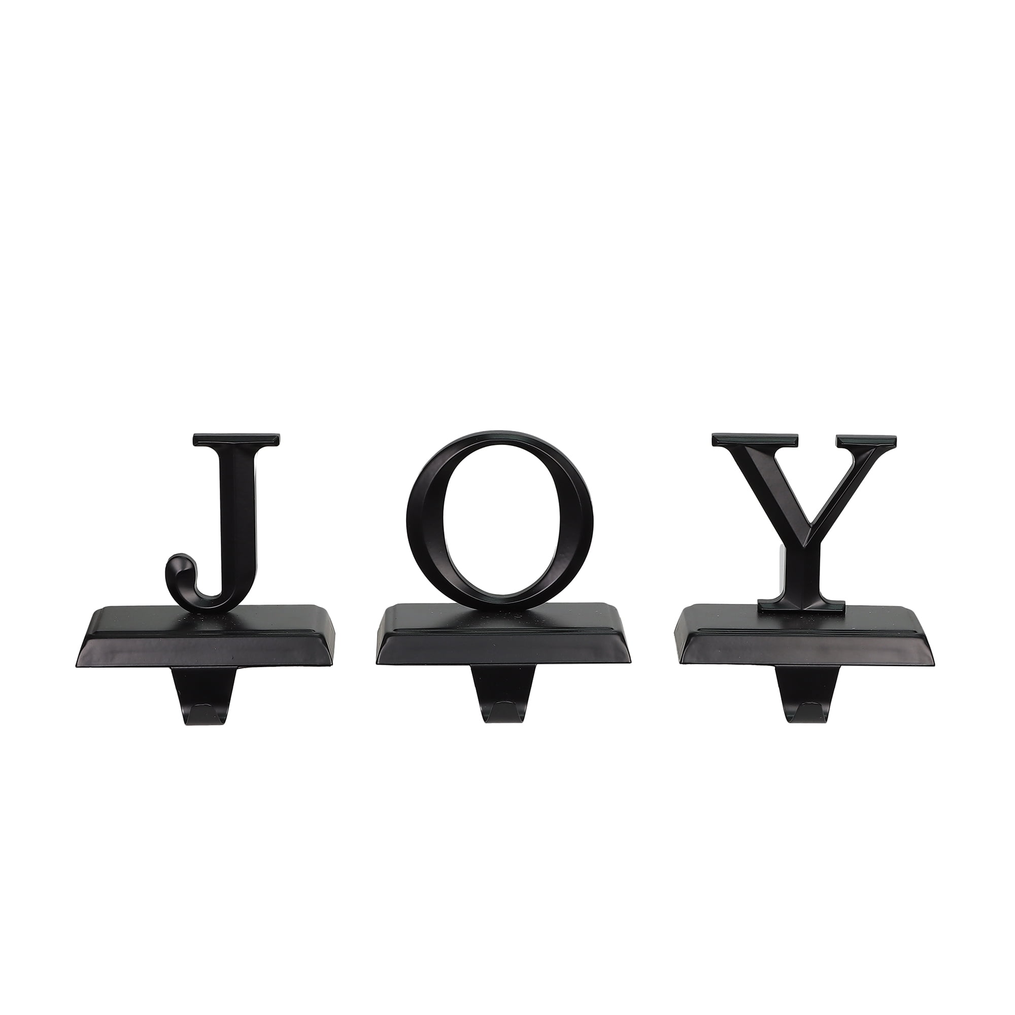 HOLIDAY TIME PL 5 in S/3 JOY Stocking Holder Home Decor, S/3 JOY Stocking Holder