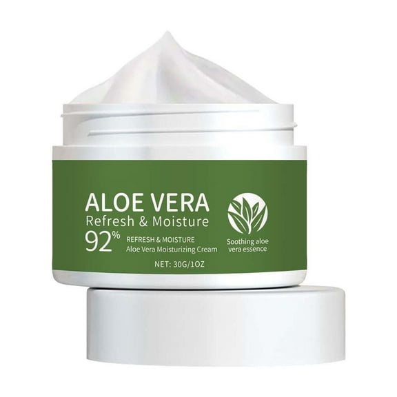 Aloe Vera Moisturizing Cream - Hydrating Facial Cream with Vitamin E - Lightweight, Non-Greasy Formula for Dry & Sensitive Skin - Soothes & Repairs Skin Barrier