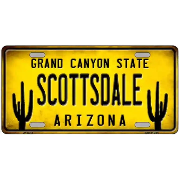 Grand Canyon State Scottsdale Arizona Novelty Metal License Plate