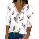 thumbnail image 2 of Puntoco Mujer Moda Casual Manga Larga Botones Cómoda Impresión Sudadera tops Blusa Puntoco Puntoco-3813, 2 of 5