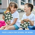 thumbnail image 6 of Haosy 3 Pack Reusable Ziploc Bags BPA Free Healthy Food Storage Bag Leakproof Sandwich Snack Freezer Bags White Duck on Green, 6 of 7