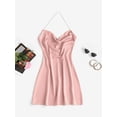 thumbnail image 2 of ZAFUL for Women Sexy Prom dress Cocktail Evening Dress Halter Faux Pearl Mini Party Dress Light Pink L, 2 of 5