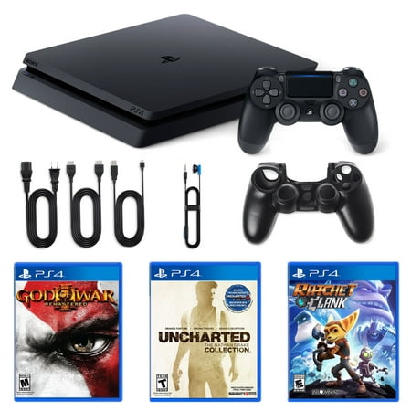 Playstation 4 1TB Core Console with Ratchet and Clank, Nathan Drake and God of War (The Best Game Console Ever)