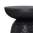 thumbnail image 5 of Allora 13" Round Contemporary Solid Wood Accent Table in Black, 5 of 6