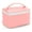 Pink, variant on Spencer Cosmetic Travel Bag Makeup Case PU Washable Waterproof Handbag Pouch Organizer Bag for Women (8.7"*5.5"*4.7",Pink)