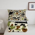thumbnail image 5 of Catabedysis Camo Camping Full Size Comforter Sets,Wildlife Camper Pattern Bedding Comforter Set For Boys,Earthy Tone,Light Gray Reversible,3-Piece,1 Comforter and 2 Pillowcases, 5 of 7