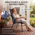 thumbnail image 4 of NAPWANT Patio Dining Chairs, Set of 4 Stackable Outdoor Chairs, All-Weather Space Saving Design, Navy-Blue, 4 of 9