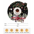 thumbnail image 6 of 13 Inch Round Placemats Set of 6, Black Christmas Non Slip Heat Insulation PP Table Mats, Xmas Snowman Truck Snowflake Tree Balls Washable Place Mats for Kitchen Dining Party Table Decor, 6 of 7