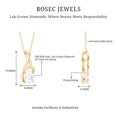 thumbnail image 4 of Rosec Jewels Lab Created Diamond Pendant with Chain - 6X8 mm oval, 1 Ct, EF-VS Quality Certified, 18K Yellow Gold, 4 of 7