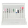 thumbnail image 2 of Juego de 10 brocas para uñas, portátiles, para quitar el esmalte y el pegamento de uñas, brocas de cerámica para uñas para mujeres y niñas., 2 of 14