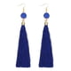 thumbnail image 2 of Pendientes colgantes de borla larga con de resina multicolor, joyería para mujer, hilo con flecos, gota de 12 cm azul real Zulema Pendientes de borla, 2 of 8