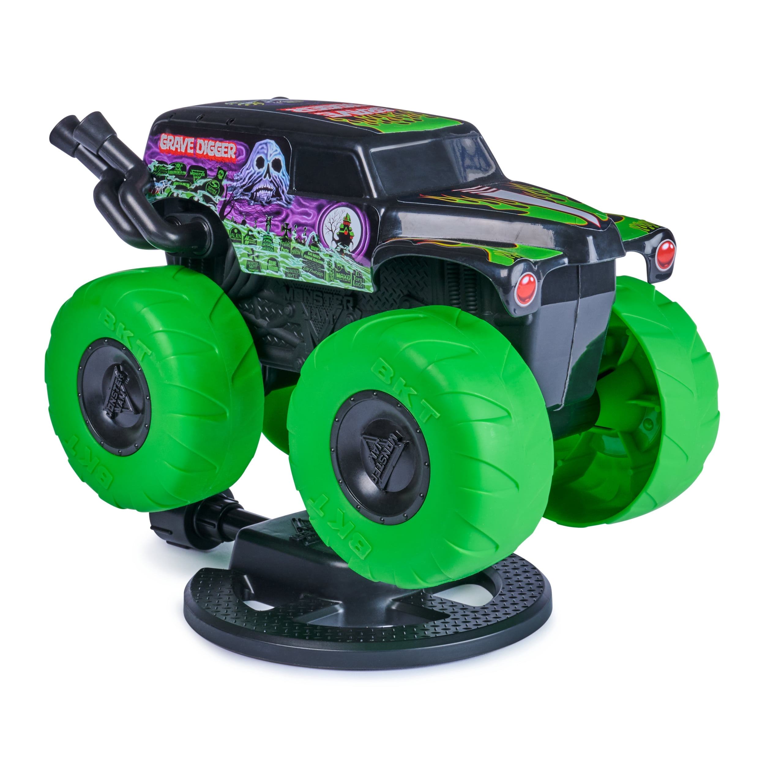SwimWays Monster Jam Grave Digger Wild Whippin' Sprinkler with 360-Degree Spray, Pool Furniture & Outdoor Toys, Monster Jam Party Supplies, Water Toys for Kids Ages 3 & Up
