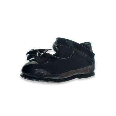 

Josmo Girls Patent Leather Bow Dress Shoes - black 4 infant