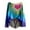 O-Blue, variant on Vintage Floral Print Long Sleeve T Shirts Women Casual Crew Neck Pullover Tops Fall Loose Tees 2025