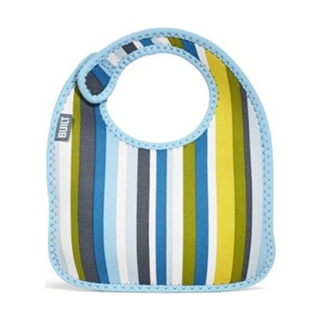 Built 2-Piece Mess Mate Infant Bib Baby Blue Stripes
