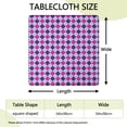 thumbnail image 2 of Pink Purple Checkered Pattern Square Fitted Tablecloth with Elastic Edge,Square Table Cover,Washable Elastic Table Cover for Home Kitchen Party Decor 34"x34", 2 of 6