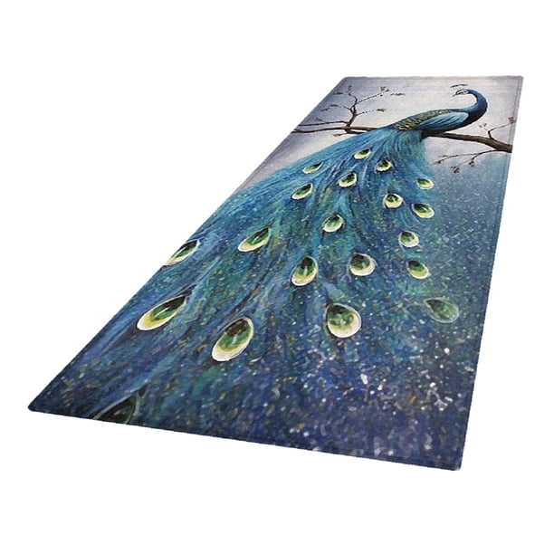 Alfombra de tela no tejida para sala de estar Pavo real