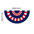 thumbnail image 5 of Patriotic Half Round Flag Home Garden Outdoor Decoration American Star Spangled Banner Display Fourth of July Celebration Ornament, 5 of 5