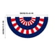 thumbnail image 5 of Bandera patriótica de media caña decorada con la bandera patriótica de estrellas y rayas., 5 of 5