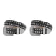 thumbnail image 4 of Sonducket Cinturón adelgazante con diamantes de imitación, exquisito cinturón de diamantes de imitación hecho a mano para una línea de Negro+Blanco 105cm 2piezas, 4 of 6