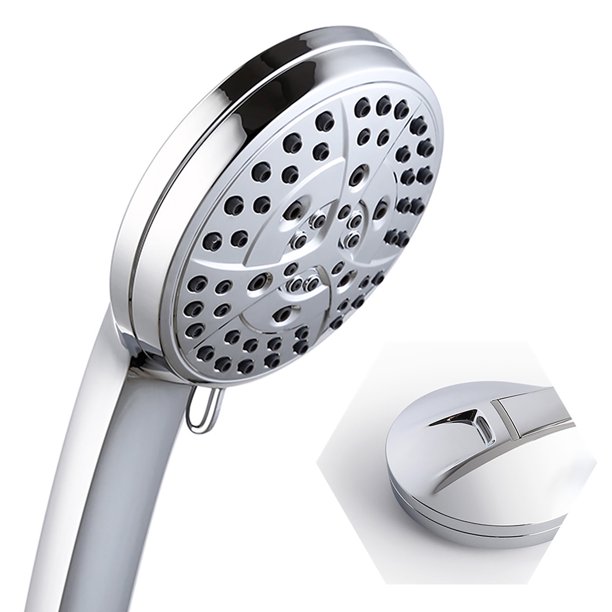 Cabezal de ducha de alta presión Ahorro de agua Boquilla de ducha de 7 modos de agua (B) Ndcxsfigh Libre de BPA