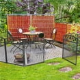 thumbnail image 5 of Wisfor 5 Metal Panel Garden Fence Pet Dog Playpens Edging Fencing with Lockable Gate, 23.6x43.3inch, 5 of 10